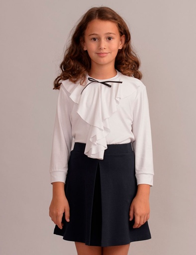 Blouse with frill